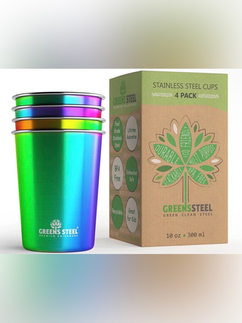 Brand new Stainless Steel Cups - Stainless Steel 10 Oz *4 cups